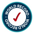 world record stamp on white