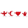 WORLD RED CROSS, RED CRESCENT, LOVE & BLOOD MASCOT