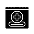 world red cross day glyph icon vector illustration Royalty Free Stock Photo