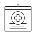 world red cross day line icon vector illustration Royalty Free Stock Photo