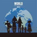 World Refugee Day. Concept of social event. 20 June-vector. International immigration concept background Royalty Free Stock Photo