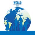 World Refugee Day. Concept of social event. 20 June-vector. International immigration concept background