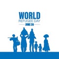 World Refugee Day. Concept of social event. 20 June-vector. International immigration concept background