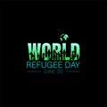 World Refugee Day. Concept of social event. 20 June-vector. International immigration concept background