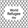 World Refugee day. Lattice silhouette.