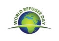 World Refugee Day Vector Illustration. Suitable for Greeting Card, Poster Royalty Free Stock Photo
