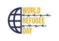 World Refugee Day Vector Illustration. Suitable for Greeting Card, Poster Royalty Free Stock Photo