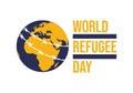 World Refugee Day Vector Illustration. Suitable for Greeting Card, Poster Royalty Free Stock Photo