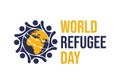 World Refugee Day Vector Illustration. Suitable for Greeting Card, Poster Royalty Free Stock Photo