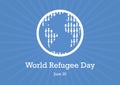 World Refugee Day vector Royalty Free Stock Photo