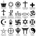 World Religion Symbols Royalty Free Stock Photo