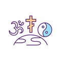World religions RGB color icon Royalty Free Stock Photo