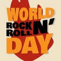 World Rock N Roll Day letter emblem