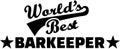 World`s Best Barkeeper Bartender Barman Royalty Free Stock Photo