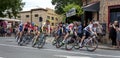 Tour Down Under cyclists riding through Hahndorf. Royalty Free Stock Photo