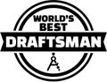 World's best draftsman button Royalty Free Stock Photo