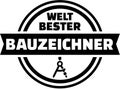 World`s best draftsman. German button. Royalty Free Stock Photo