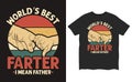 World\'s Best Farter I Mean Father Vintage Father\'s Day T-shirt Design, Happy father t-shirt design-V02
