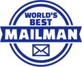 World's best Mailman button Royalty Free Stock Photo
