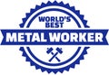 World`s best Metal worker button