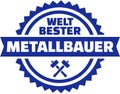 World`s best Metal worker german button Royalty Free Stock Photo