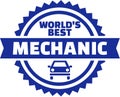 World`s best motor mechanic button
