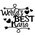 World`s best nana vector eps Vector, Eps, Logo, Icon, Silhouette Illustration by crafteroks for different uses. Visit my website