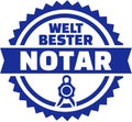 World`s best notary german button Royalty Free Stock Photo