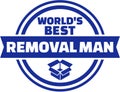 World`s best Removal man button Royalty Free Stock Photo