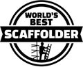World's best scaffolder button Royalty Free Stock Photo
