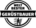 World`s best scaffolder german button Royalty Free Stock Photo