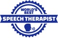 World`s best Speech therapist button