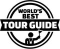 World`s best tour guide button Royalty Free Stock Photo