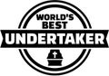 World's best undertaker button Royalty Free Stock Photo