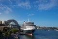 The world`s famous ship, Queen Elizabeth cruise ship docked at C