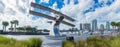 The WorldÃ¢â¬â¢s First Airline Monument at Benoist Centennial Plaza, Pier District - St. Petersburg, Florida, USA Royalty Free Stock Photo