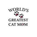 World`s greatest black cat mom. Mother`s day greeting card with cat Royalty Free Stock Photo