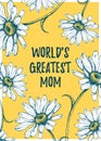 World`s Greatest Mom  template poster Royalty Free Stock Photo