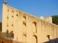 World`s Largest Gnomon Sundial - Vrihat Samrat Yantra, Jantar Mantar, Jaipur, Rajasthan, India Royalty Free Stock Photo