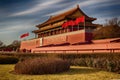 The world`s largest square Tiananmen. China, Beijing. A popular tourist destination.