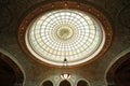 The worldÃ¢â¬â¢s largest Tiffany glass dome at Preston Bradley Hall in Chicago Cultural Center