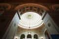 The world`s largest Tiffany glass dome at Preston Bradley Hall in Chicago Cultural Center