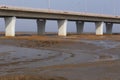 The world's longest bridge have vehicles in traffic Royalty Free Stock Photo