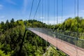 the world\'s longest pedestrian suspension bridge over the Coaticook Gorge