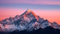 The world\'s tallest mountain is a sight to behold during twilight