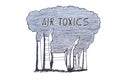 World saving concept about AIR TOXICS with inscription on the page