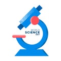 World Science Day concept illustration with microscope
