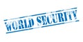 World security blue stamp