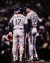 1988 World Series, Meeting on the Mound.