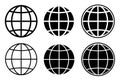 World set international earth globe icon vector